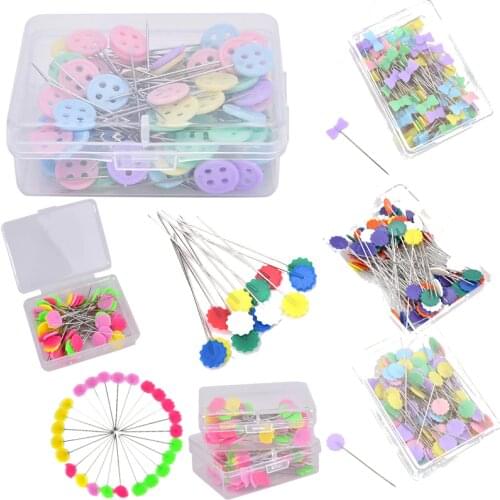 1/50/80/100PCS Embroidery Pins Patchwork Needle Craft Flower Button Head Pins For DIY Quilting Tool Sewing Accessories
