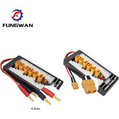 1pcs High Quality 2S-6S XT60 Plug Parallel Charging Board Para Board XT60 Plug 4.0MM Bananer for Imax B6 B6AC B8 6 in 1