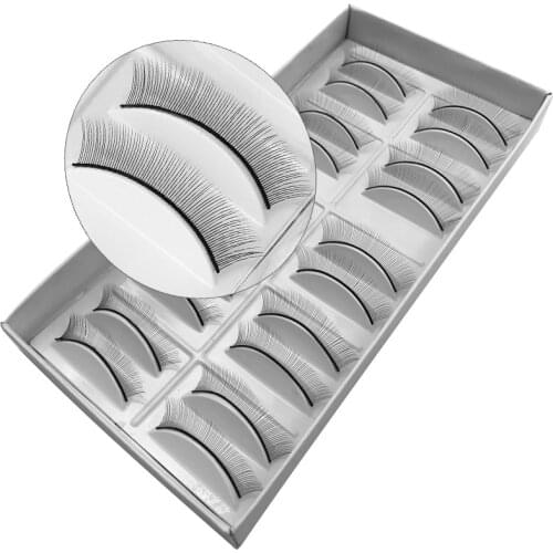 10 pairs Individual False Eyelashes Natural Training Lashes for Eyelash Extension Practicing Teaching
