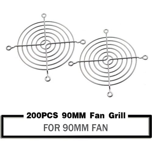 200PCS 9CM 90mm Metal Fan Guard Protective Grill Case Fan Protector Cover for PC Computer