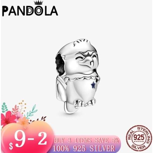 2021 new Arrival 925 Sterling Silver American Bald Eagle Charms Beads Fit Original Pandora Bracelets Brand Jewelry Making Gift