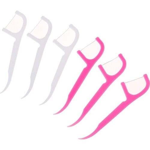 50 Pc Disposable Dental Flosser Interdental Brush Teeth Stick Toothpick Dental Floss Pick Oral Gum Teeth Cleaning Care