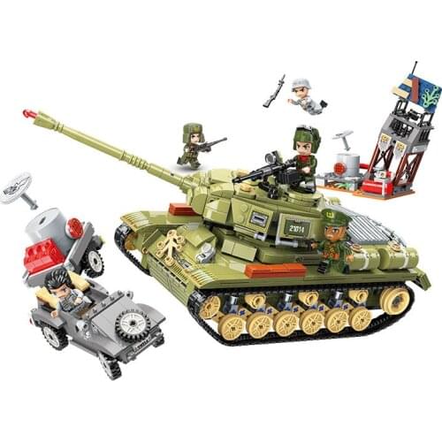 858Pcs 21014 Military Series Heavy Tank Corps Assembled Model Boy Assembled Building Blocks Assembled Toy Gifts