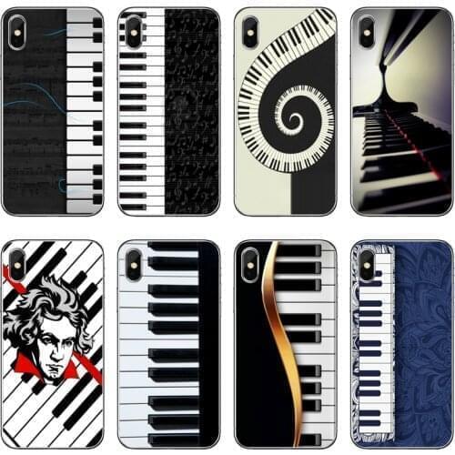 Music Piano Keyboard Accessories Phone Case For Huawei P30 P20 Pro P10 P9 P8 Lite Y5 Y6 Y7 Y9 P Smart Plus 2018 2019