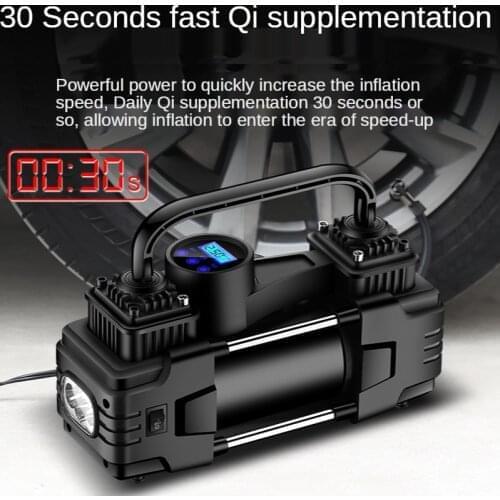 Vehicle-mounted air pump double cylinder high pressure portable car 12V tire car with electric pump air pump