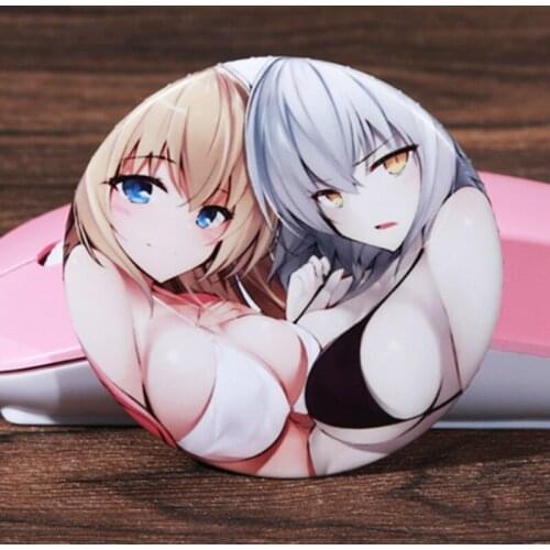 FFFPIN 5.8cm Anime Twins Large Brooch DIY Custom Sister Cartoon Breastpin Badge Horse Hooves Pin Coin Icon Backpack Ornament