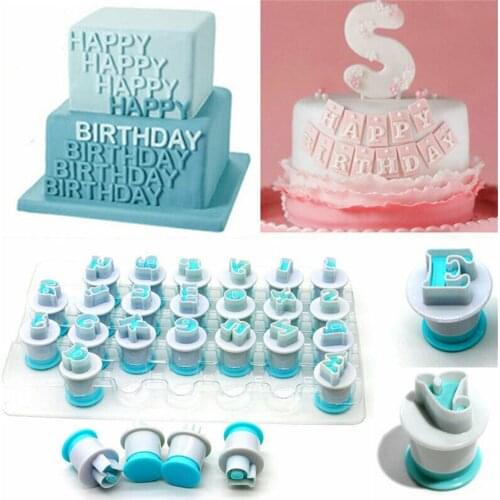 Alphabet Letter Number Fondant Cutter Mould Cake Cookie Decorating Baking Mold