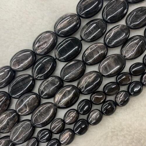 Oval shape Hypersten / Hypersthene stone beads natural gemstone beads DIY loose beads for jewelry making strand 15" wholesale