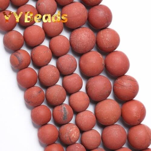 Dull Polished Red Jaspers Stone Beads Natural Loose Round Charm Beads For Jewelry Making DIY Bracelets Accessories 4 6 8 10 12mm