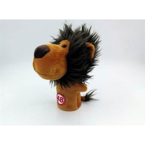 Golf Club Animal Irons Covers Lion Iron Wood Headcover Plush Material Mascot Novelty Cute Gift