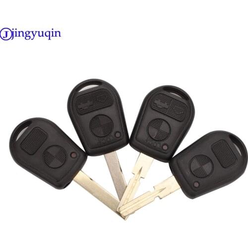 Jingyuqin Remote 2 Buttton Key Case Cover For BMW Z3 E31 E32 E34 E36 E38 E39 E46 Replacement Car Key Shell