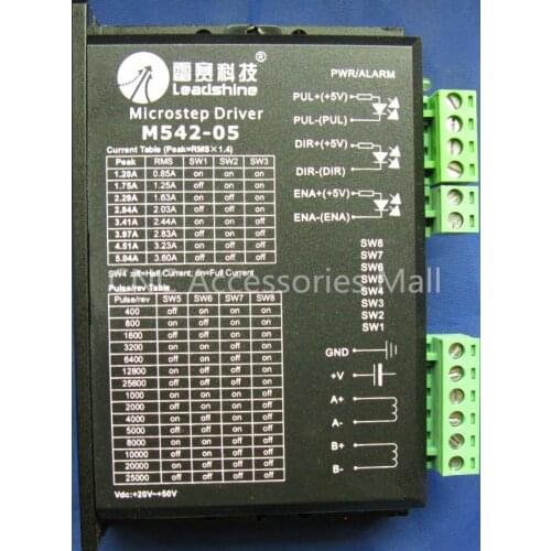 M542-05 Leadshine 2-phase Stepper motor driver 20-50VDC 1.0A-5.0A CNC Router
