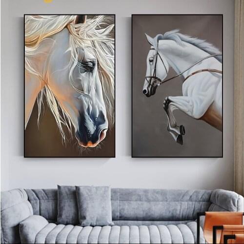 KAMY YI Boutique Hot Sale Animals Horses Stout 3D Diy Diamond Paintings Photos Embroidery Murals European Style Home Decoration