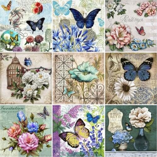 EverShine Diamond Painting Animal Diamond Mosaic Butterfly 5D Beaded Embroidery Picture Rhinestones New Arrival Handicraft