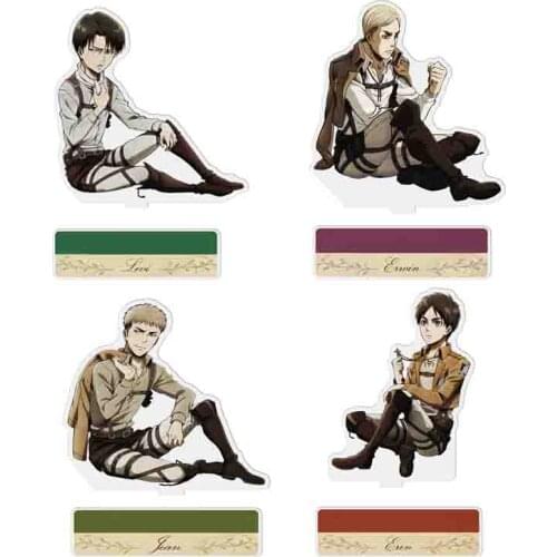 Collection Toy Attack on Titan Anime Acrylic Stand Figure Model Rivaille Eren Jäger Mikasa Ackerman Desktop Decor Holiday Gifts