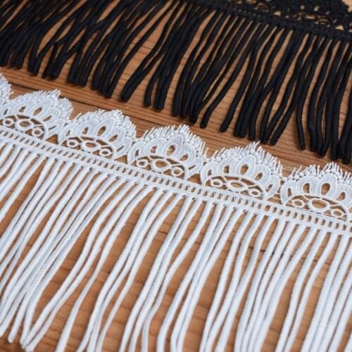 New fringed lace embroidered clothing accessories tassels lace trim skirt side clothes DIY width 18cm