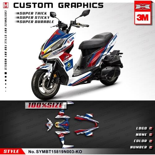 KUNGFU Graphics Motorbike Decor Scooter Bike Sticker Kit Decals Full Vinyl Wraps for SYM DRG BT 158 2019 2020