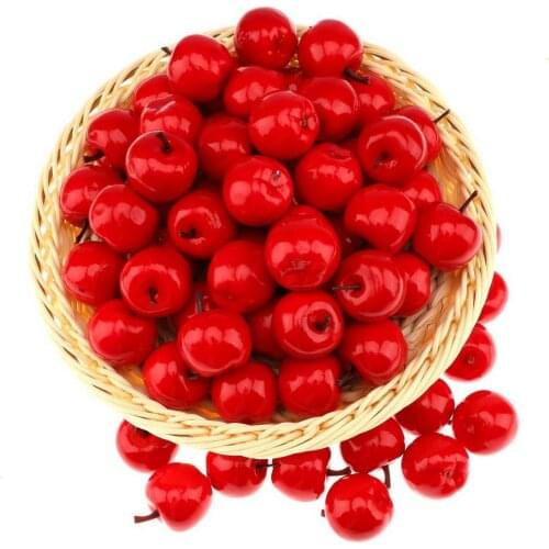 Gresorth 30pcs MINI Artificial Red Apple Decoration Fake Fruit Home Party Kitchen Food Toy Display - 3.5 cm