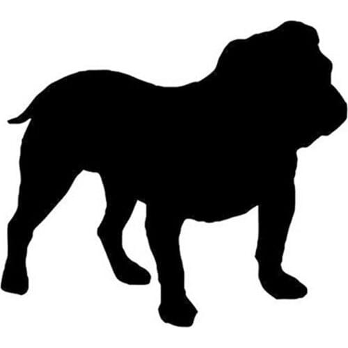 Car Stickers British Bulldog Decals Pet Stickers Animal Fashion Modeling Accessories Decoration Creative Black/white,12cm*11cm