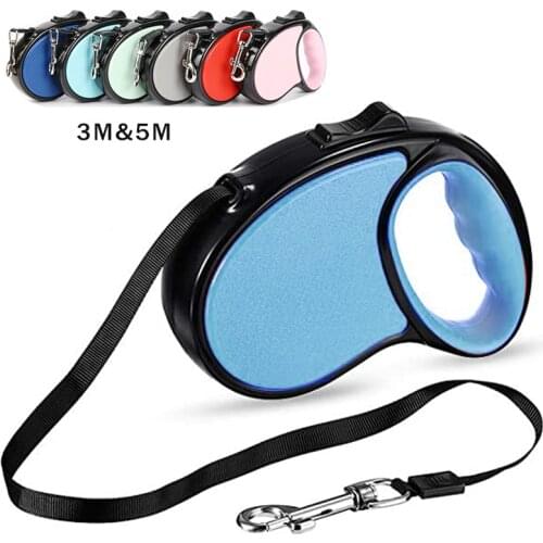 Dog Leash Nylon Retractable Puppy Leads Rope Automatic Extendable Leashes Outdoor Walking Running for Small Medium Dogs Supplies