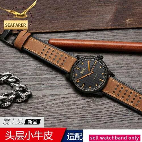 Watch Band for Mido MULTIFORT Citizen Fossil Mens Watch Leather Strap 20 22mm