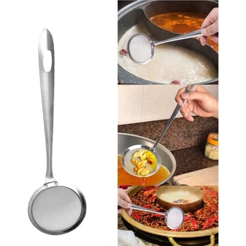Soup Skimmer Hot Pot Filter Oil Skimmer Spoon Skimmers Strainer Japanese Spoon Mesh Pertor Strainer Fat Oil Skim Grease Foam