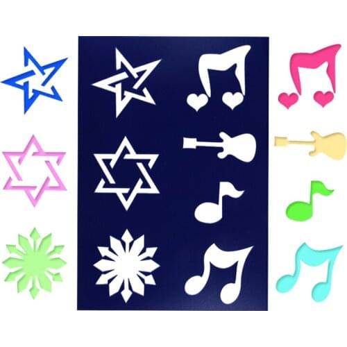 Cupcake Stencil Fondant Candy Chocolate Template Coffee Spray Mould Music Shape