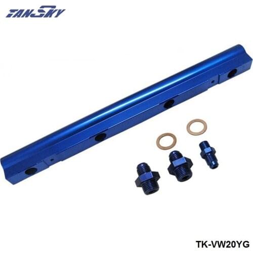 For VW Audi 20V 1.8T Top feed Injector Fuel Rail Turbo Kit Blue Aluminium Billet HQ jdm TK-VW20YG