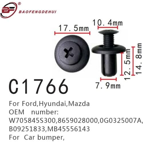Car Auto Bumper Clips For Ford,Hyundai,Mazda W705845S300,8659028000,0G0325007A,B09251833,MB45556143 Fastener & Clip