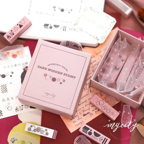 1 Set Candy stamp series Seal Wooden Rubber Stamps DIY Wood Stamps for Kids Diary Scrapbooking Photo Album Diary Decor