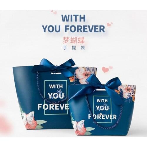 1pcs Holiday Gift Bag Ins style Customization of Individual Character Logo Paper Gift Bag Packaging Wedding & Engagement Party