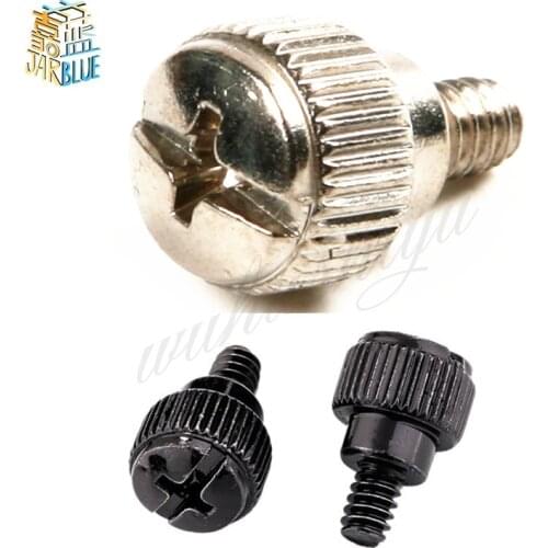 10Pcs 6#-32*5/6mm Thread Teeth Length 5mm Computer PC Case Cooling Fan Toolless Adjustment Screw Thumbscrews Thumb Screw M3.5
