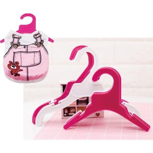 10PCS/Set Plastic Tough Pet Dog Puppy Cat Clothes hanger 18cm/25cm White&Red Length Dog Product Accessories