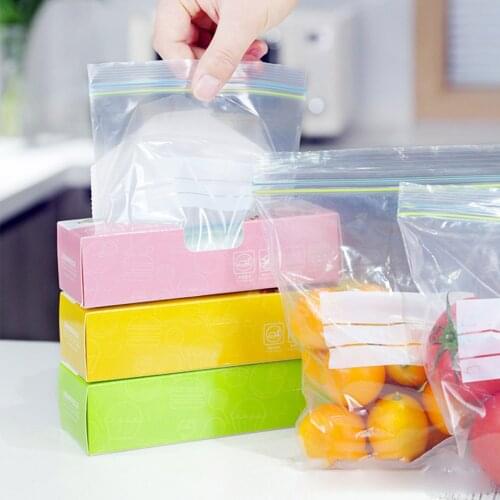 15/20/30pcs Silicone Food Storage Containers Vegetable Freezing Sealed Bags Reusable Freezer Bag Zipper Leakproof Fruits Bag