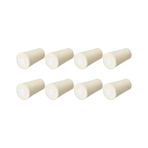 16-23mm Beige Drilled Silicone Stopper Plugs for Flask Test Tube Stopper 8pcs