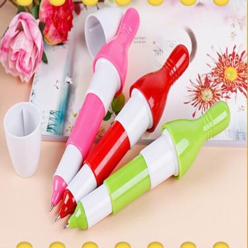 500 pcs creative stationery telescopic bowling pen polychromatic bowling ball pen special cute student supplies