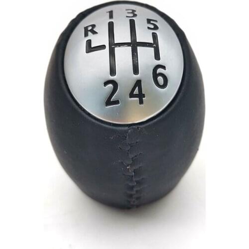 Car 6 Speed + R Gear Shift Knob PU Leather For Renault Megane Clio Laguna Trafic Vauxhall Opel