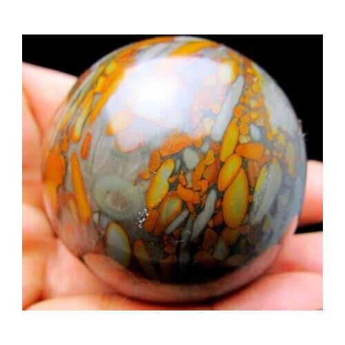 Free Shipping 06131 Asian Quartz Green Bamboo Snake Jade Crystal Healing Ball Sphere