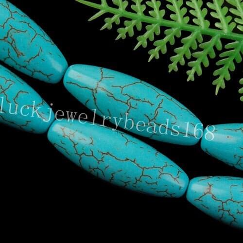 Free shipping Women Fashion Jewelry 10x28mm Blue Howlite Loose Beads 15.5" FG1488