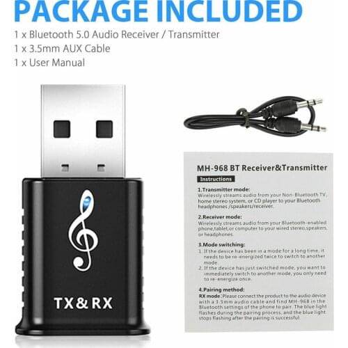 Bluetooth 5.0 Wireless Audio Transmitter Receiver Usb Adapter For TV PC Computer Car Aux Speakers Headphone Accessories