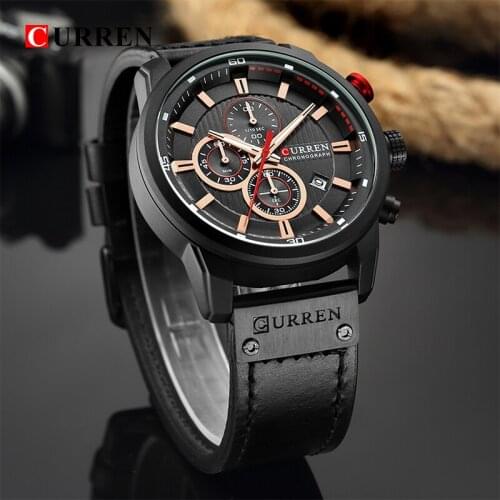 New Top Brand Luxury CURREN Fashion Leather Date Quartz Men Watches Casual Business Male Wristwatches Clock Montre Homme 2020