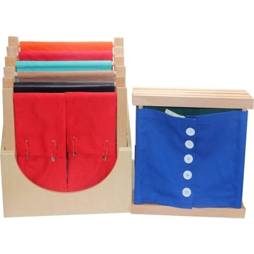 Montessori Early Learning Life Teaching Tools Montessori Standard Edition Clothing Box Boy Girl Enlightenment Wooden Life Toys