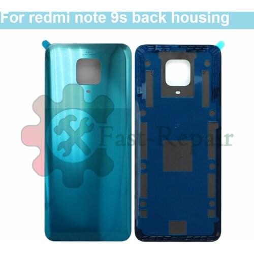For Xiaomi Redmi Note 9S Battery Cover Door Rear Glass Housing Case Back Battery Cover Replacement For Redmi Note9S back cover