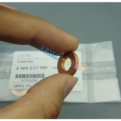 Erikc F00vc17505 Common Rail Fuel Injector Nozzle Copper Washer F 00v C17 505 Copper Ring F00v C17 505 Thickness: 2.5mm
