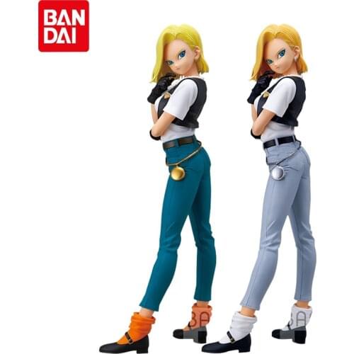 BANDAI Anime Glitter&Glamours Android 18 III Dragon Ball Z Doll Model Action Figure Collection Kids Christmas Gift Toys