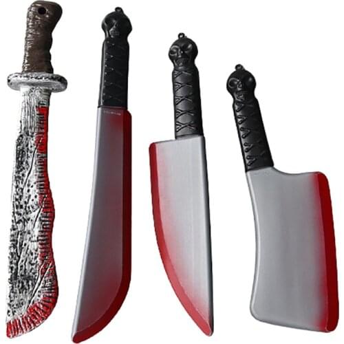 Halloween Handhold Fake Saw Knife Horror Halloween Decorations Accessories Cosplay Costume Props Party Supplies Plastic Knife