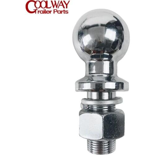 1-7/8 2 Inch 50mm Chrome Trailer Hitch Tow Ball M19 Shank Dia Capacity 3500 Lbs Coupling Parts RV Camper Caravan Accessories