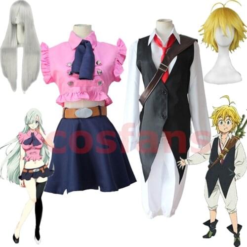 The Seven Deadly Sins Elizabeth Liones Meliodas Cosplay Costume Dress Japanese Anime Nanatsu No Taizai Uniform Outfit Clothes