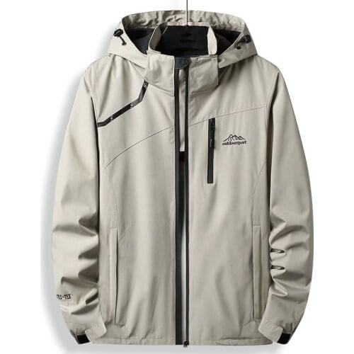 Casual Jacket Men Women Spring Autumn Outdoor Waterproof Windbreaker Hooded Coat Army Military Tourism Mountain Jacket Raincoat