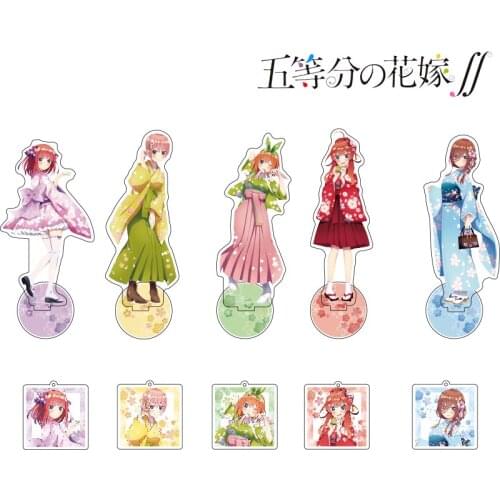 Hot Anime The Quintessential Quintuplets Nakano Ichika Miku Acrylic Stand Figure Model Plate Keychain Bag Charm Pendant Decorate